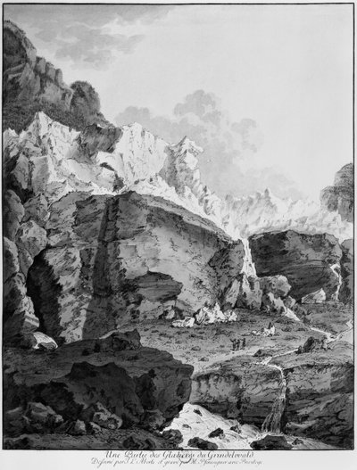 Gletscher von Grindelwald, graviert von Mathias Pfenninger (1739-1813) von Johann Ludwig Aberli